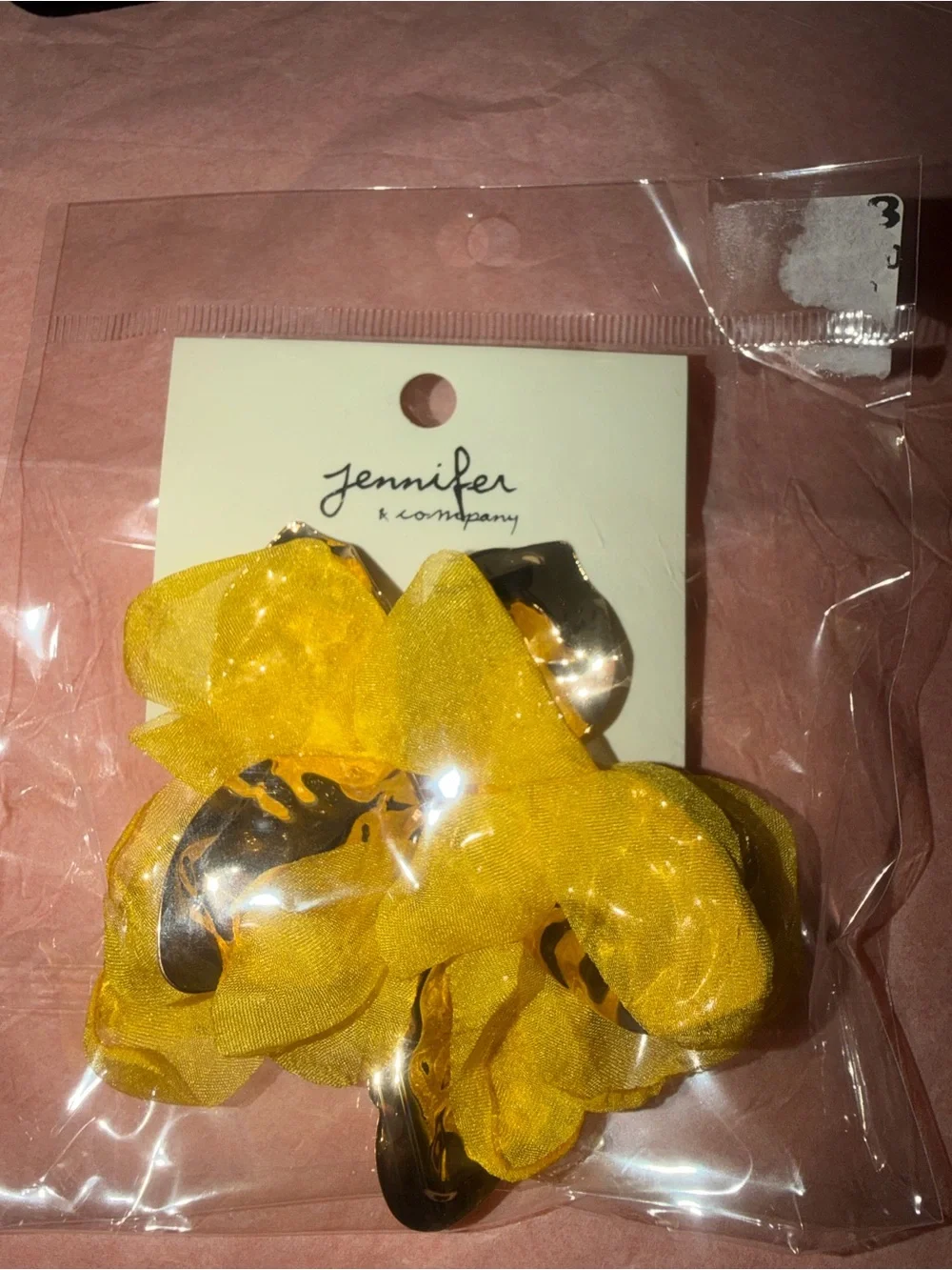 Yellow Flower Statement Earrings